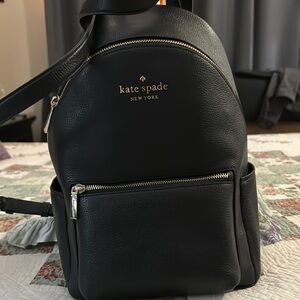 Kate Spade Black Leather Backpack
